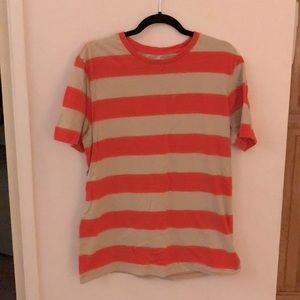 Orange and tan striped shirt